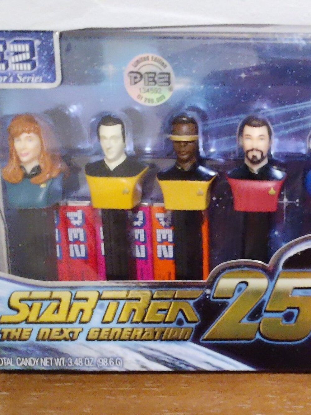 Star Trek the next generation limited edition PEZ dispensers and candy